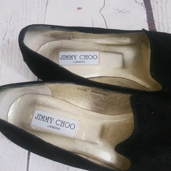 Jimmy Choo WHEEL Suede Slip On Loafers Sz 38.5 - Picture 6 of 7